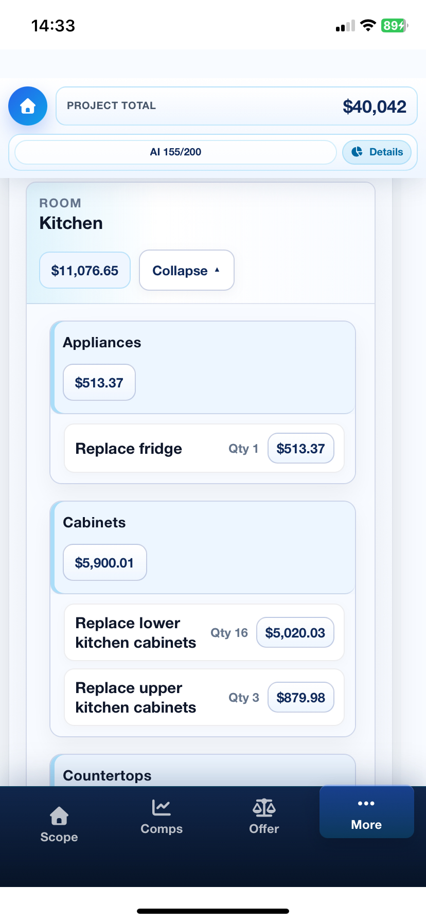 Instant bid app screenshot